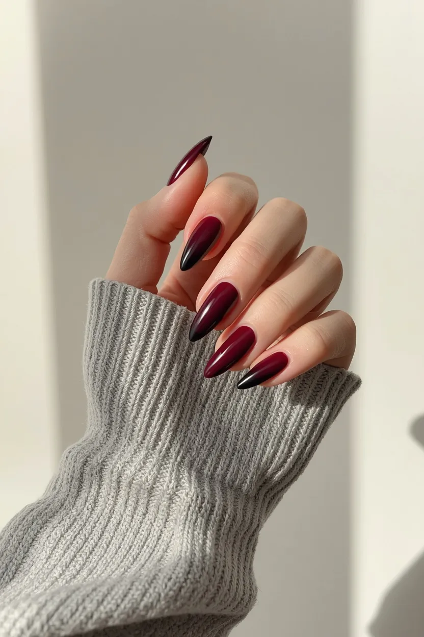 Deep Berry-Red Ombré Gradient