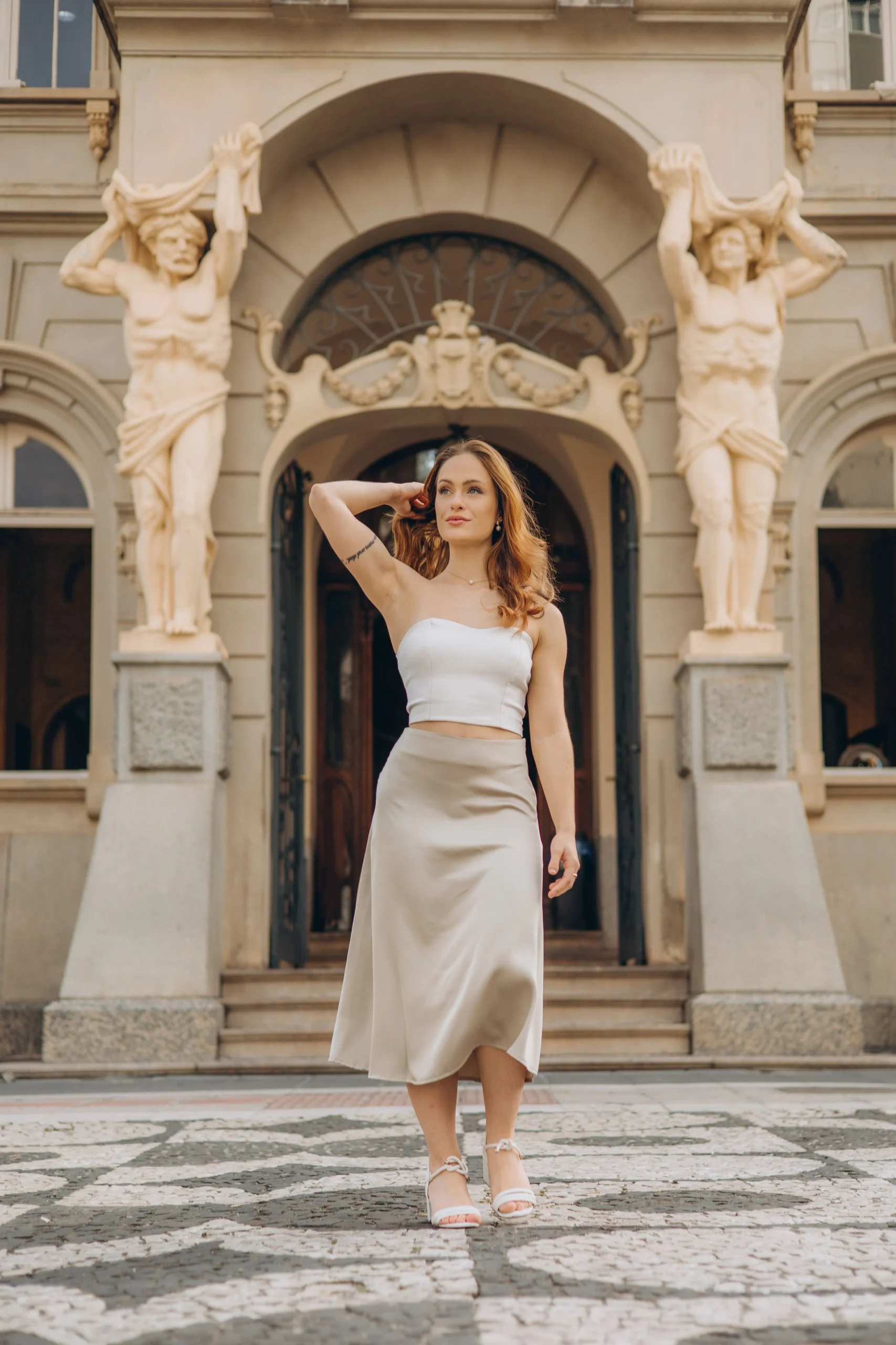 Satin Midi Skirt
