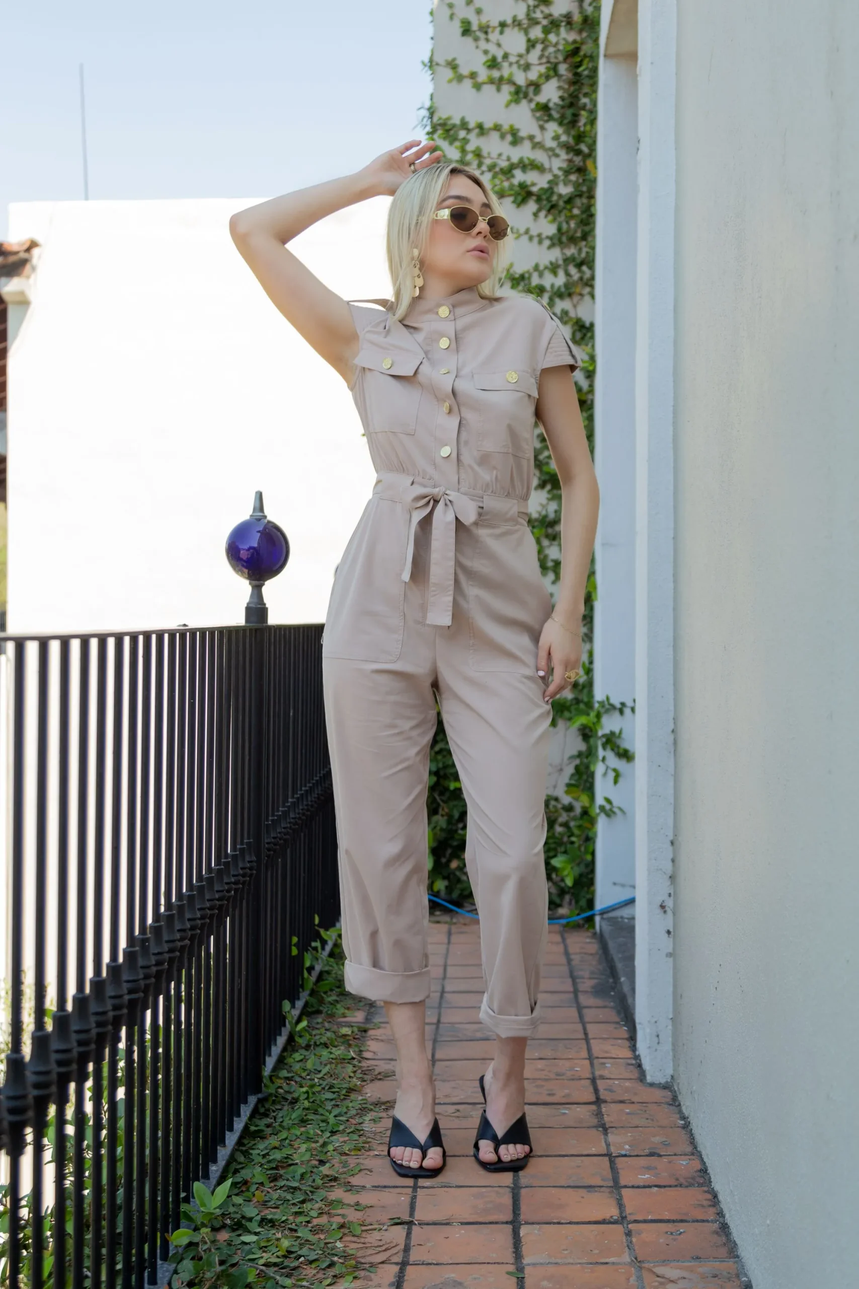Utility Tie-Waist Jumpsuit